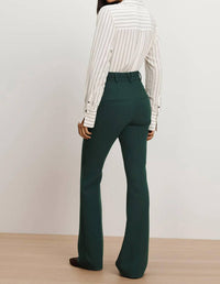 Veronica Beard Melvin Flared Pants in dark hunter green - women's pants - alternate view