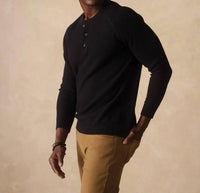 The Normal Brand - Coolmax Textured Henley Sweater