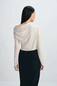 Rue Sophie Women's Florie Top in creme - women's long sleeve top - detail view