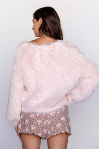 STORIA Snow Angel Cardigan in pink - women's cardigan - detail view