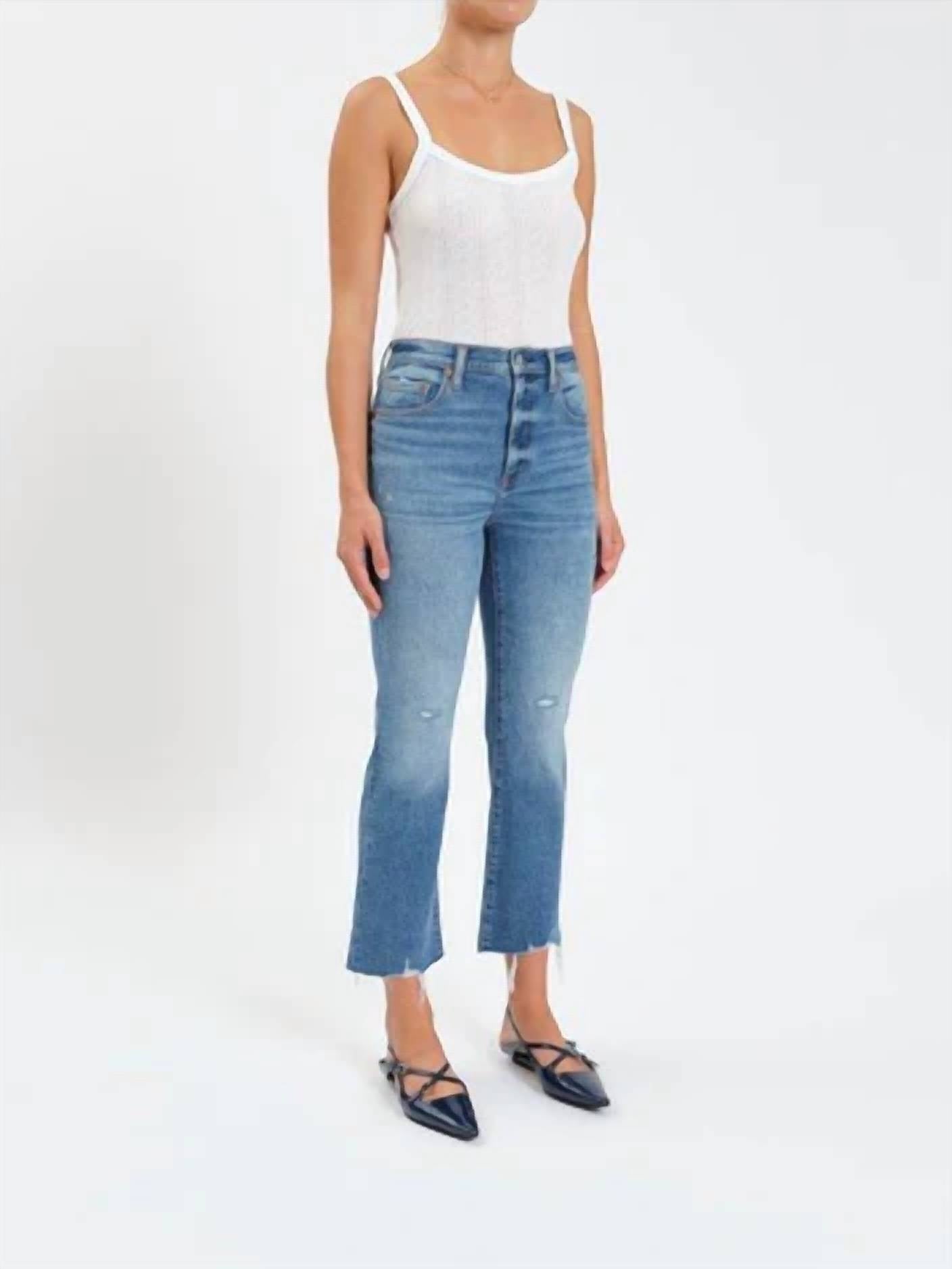 Daze - Shy Girl High Rise Crop Flare Jeans