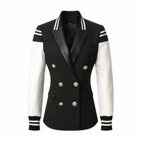 Productseeker - Women's Varsity Vegan Leather Jacket