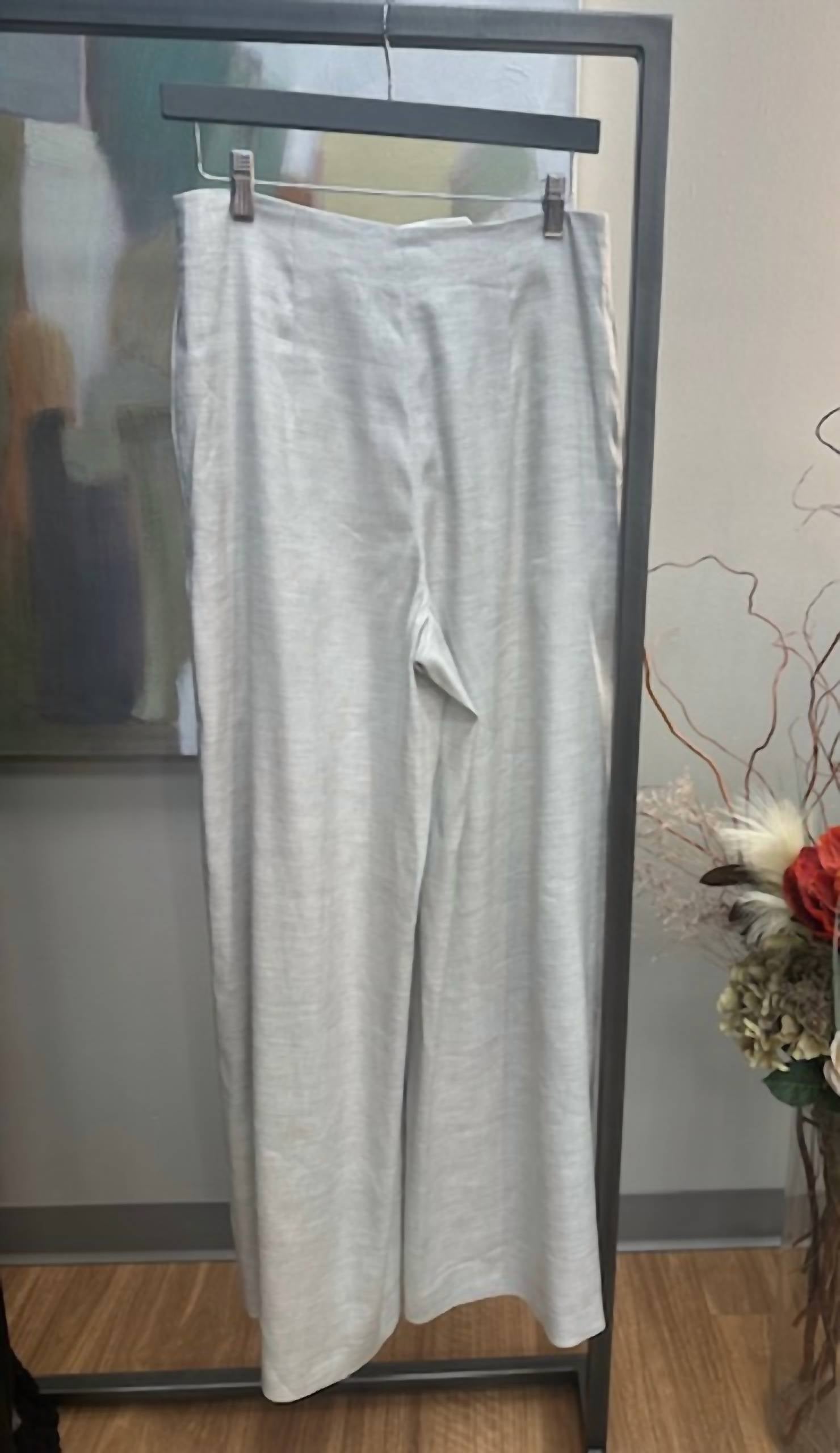 TWP Women's Drew Pleated Trouser in grey ivory - women's pants - alternate view