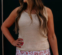Esqualo - Singlet Knit Sequin Top
