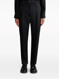 ETRO Paisley Floret Print Straight-leg Trousers in black - men's pants - detail view
