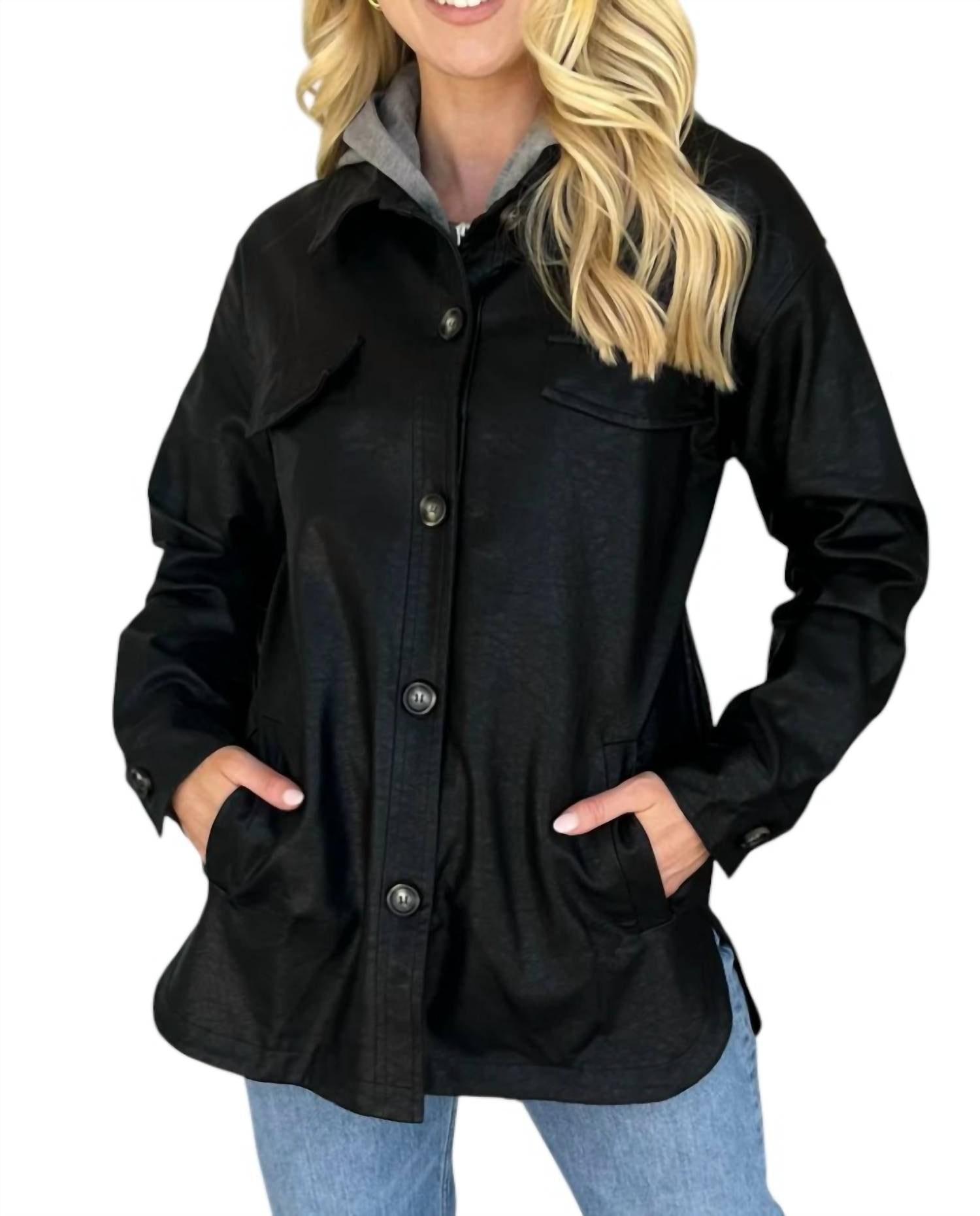 Carole Christian - Faux Leather Jacket
