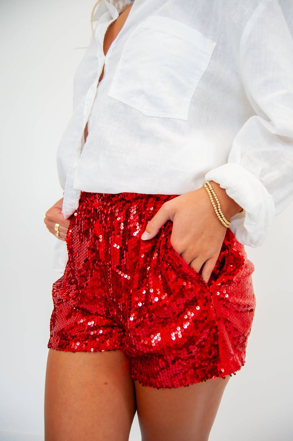 Timing - Sequin High Waist Short