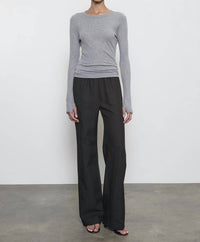 Enza Costa - CASHMERE NEW CLASSIC LONG SLEEVE CREW TOP