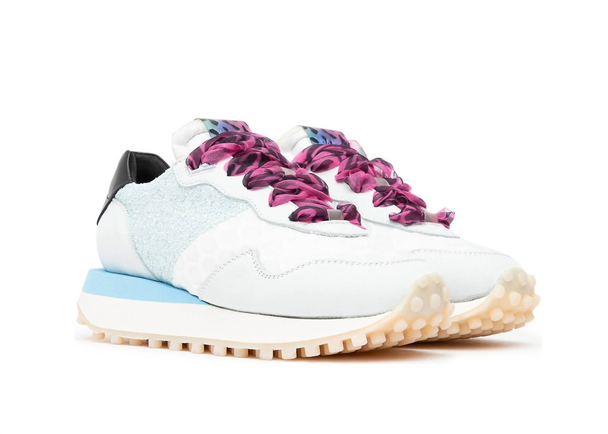 P448 WOMEN'S CANCUN SNEAKER in glitter pearl - women's sneaker