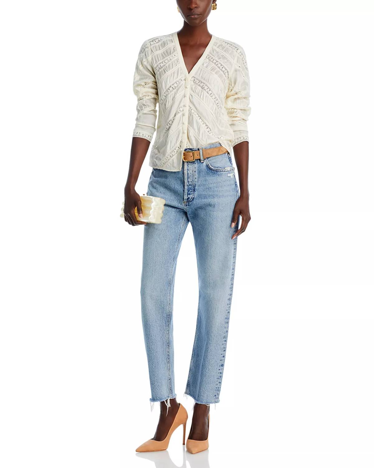 Loveshackfancy - Tandra Romantic V-neck Blouse
