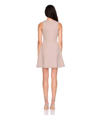 Susana Monaco - Sleeveless V-neck Flare Mini Dress