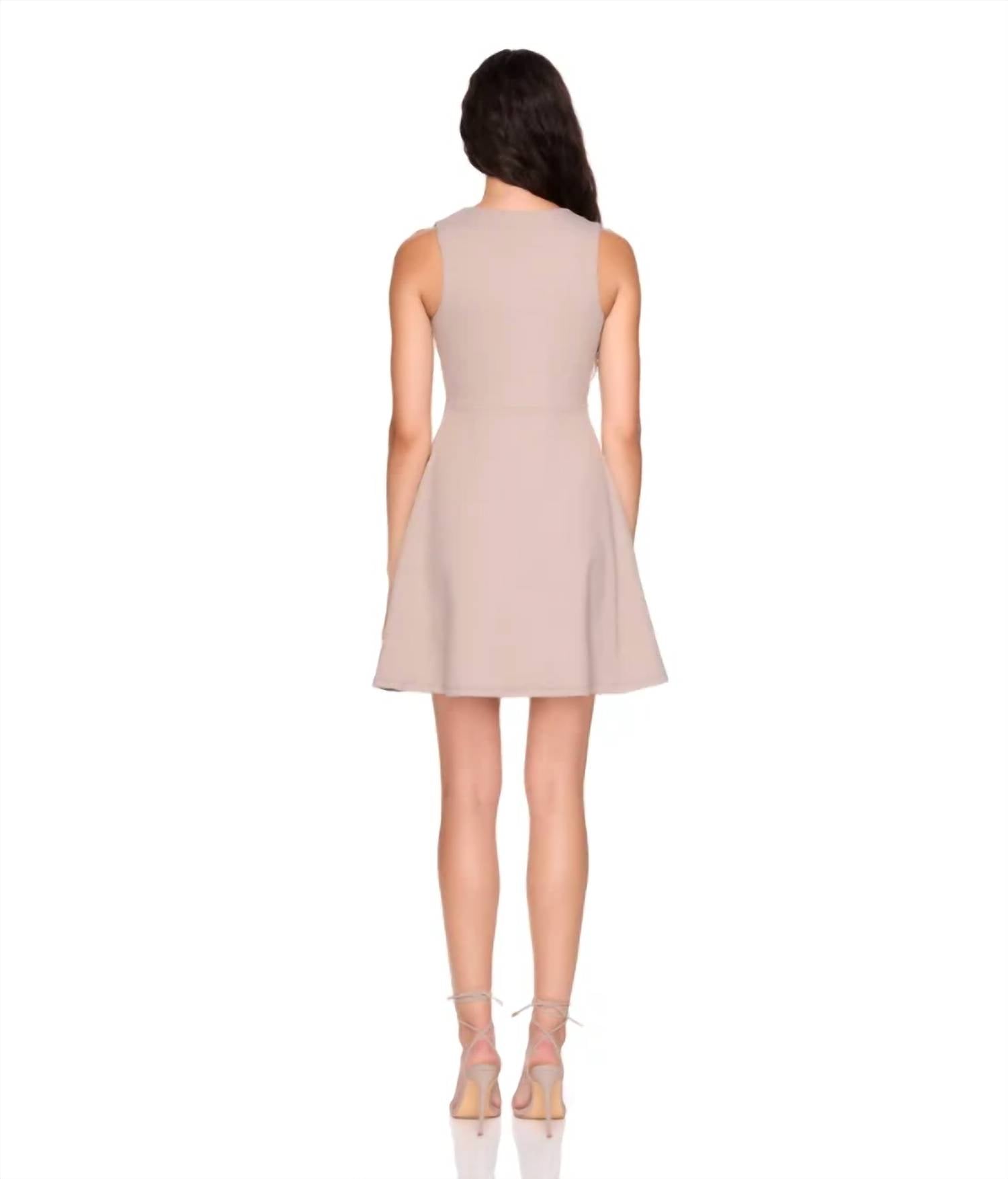Susana Monaco - Sleeveless V-neck Flare Mini Dress