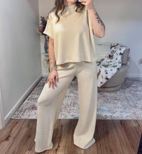Zenana - Mabel Sweater Boxy Top and Pants Set