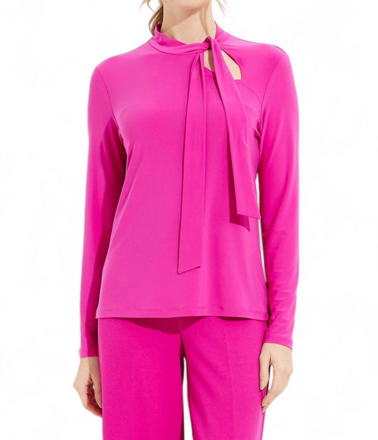 Joseph Ribkoff - SIDE TIE NECK BLOUSE