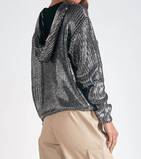 Elan - Metallic Sweater Hoodie
