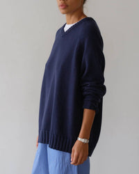 Donni. - Cotton Cashmere V-neck Sweater