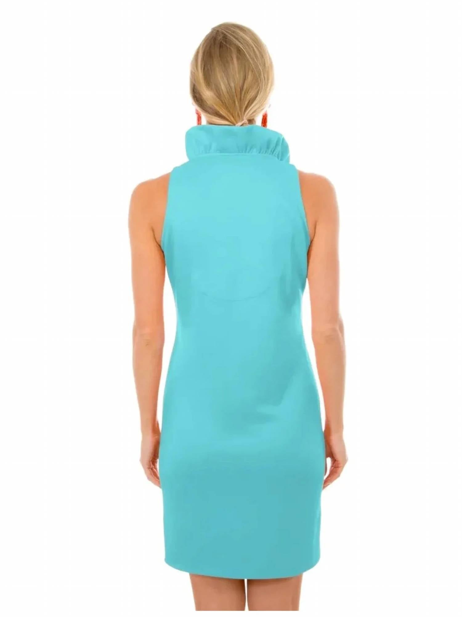 Gretchen Scott - Women's Jersey Ruffneck Sleeveless Dress