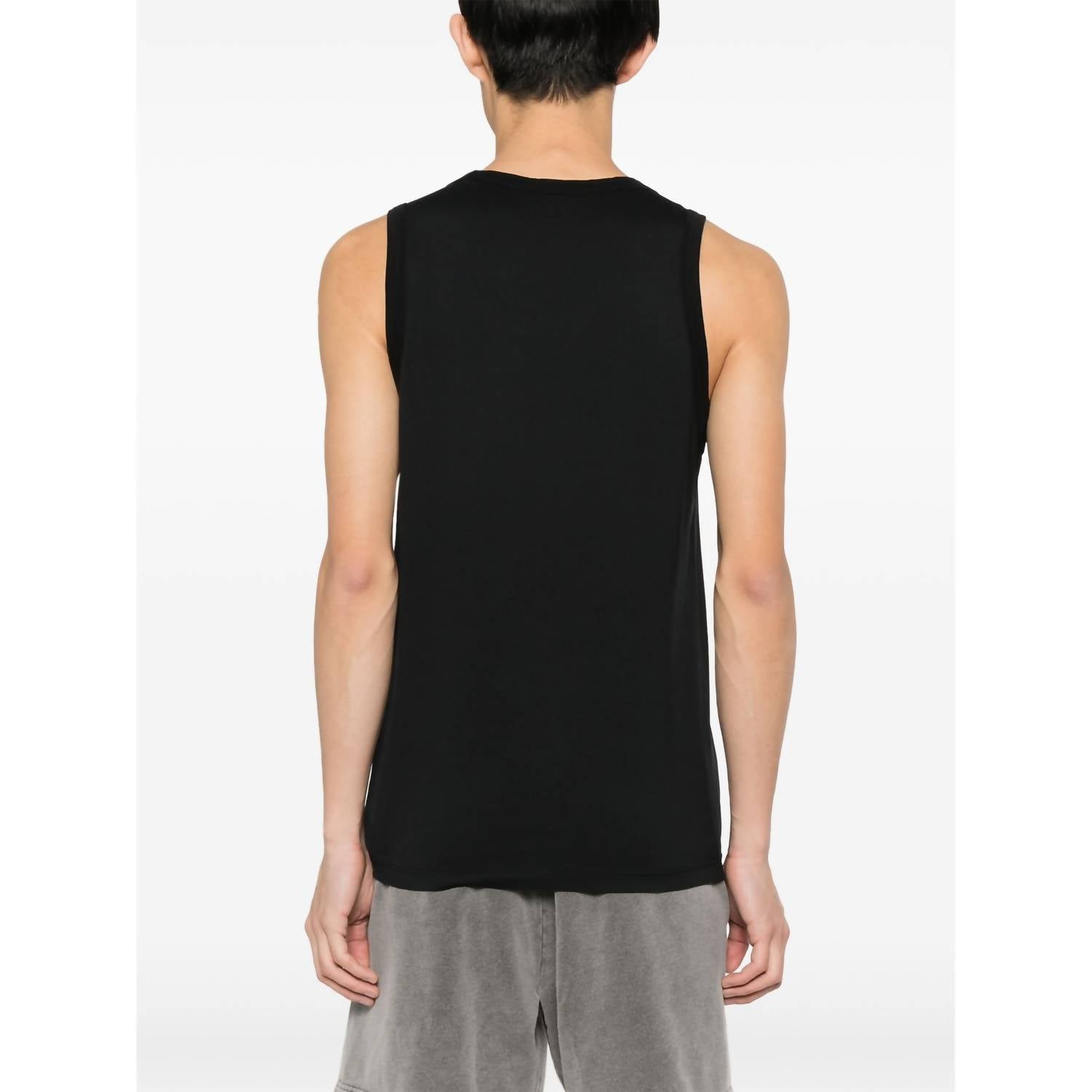 Officine Générale Tino Tank Top in black - men's tank top - alternate view