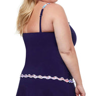 Profile By Gottex - Plus Size Shirred Underwire Tankini Top