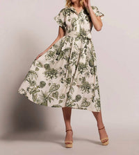 TORI RICHARD Flora In Ink Marni Dress in ink marni dress in shell - women's dress