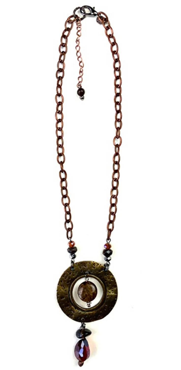 Legend Or Lies - Women's Open Disc Drop Pendant Necklace