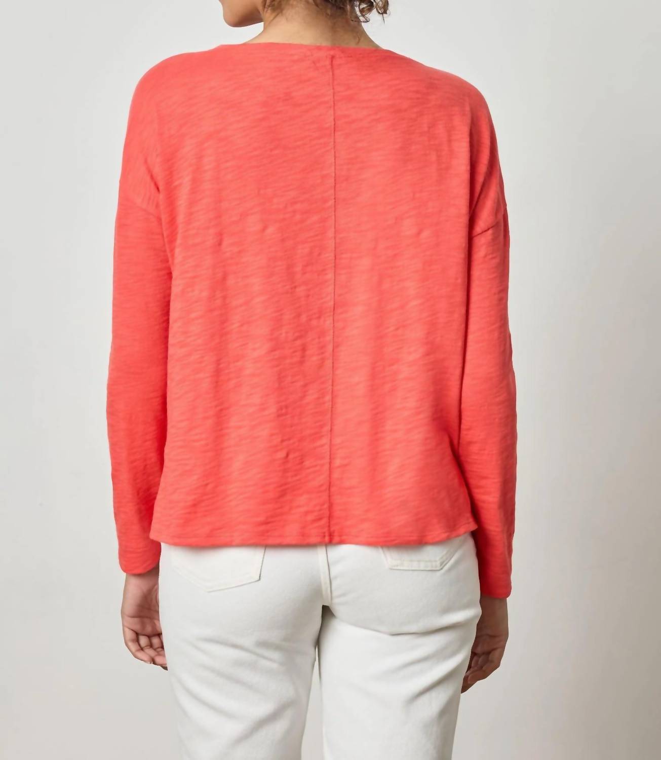 Lilla P - Drop Shoulder Seamed Boatneck Shirt