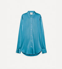 forte forte Women's Essential Heavy Stretch Shirt in ceruleo - women's shirt