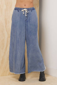 Vintage Havana - Everly Tencel Wide Leg Pant With Contrast