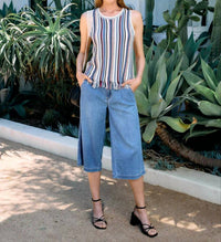 Fdj - Valeria Vertical Stripe Cami Sweater