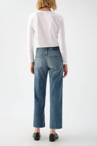 Amo - Billie Cropped Wide Leg Straight Jeans
