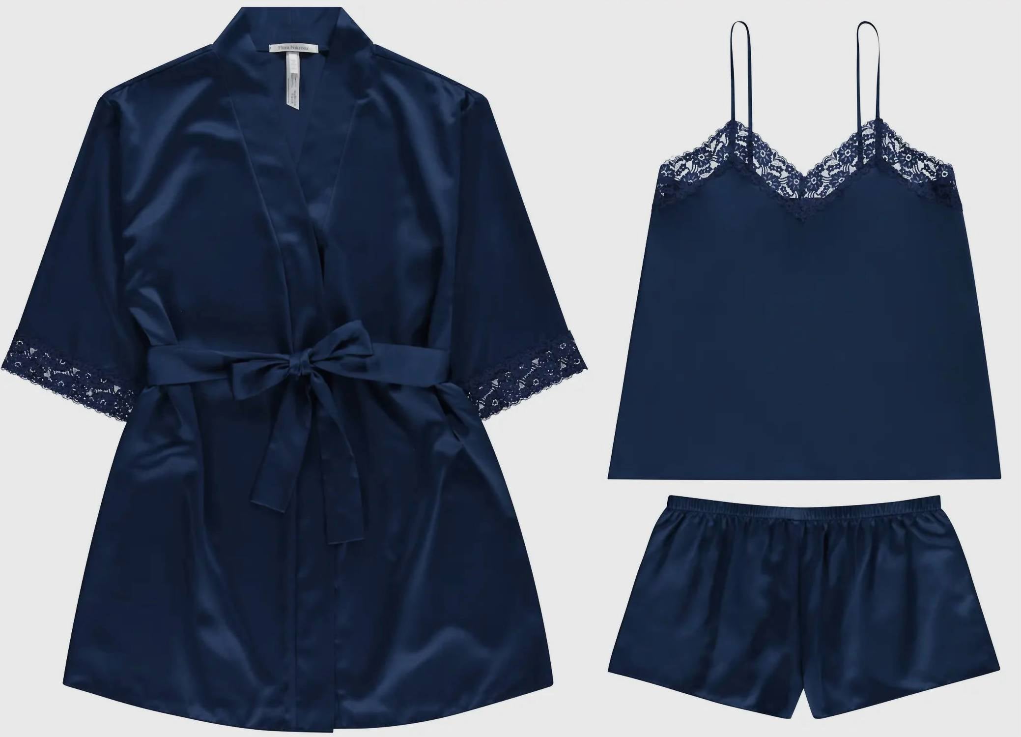 Flora Nikrooz Women's Sabrina Travel Set in blue - women's sleepwear - detail view
