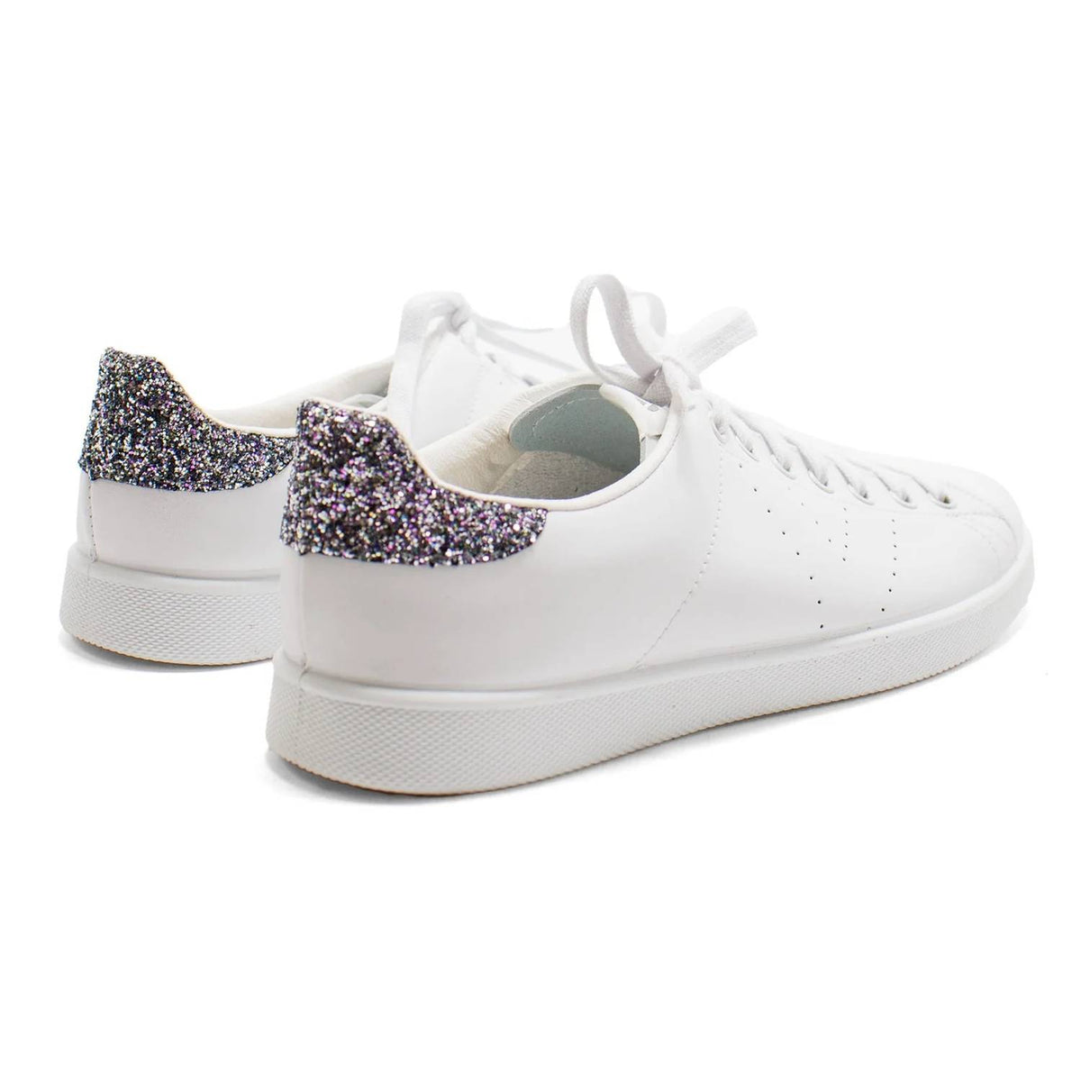 Victoria - Women's Glitter Leather Sneakers