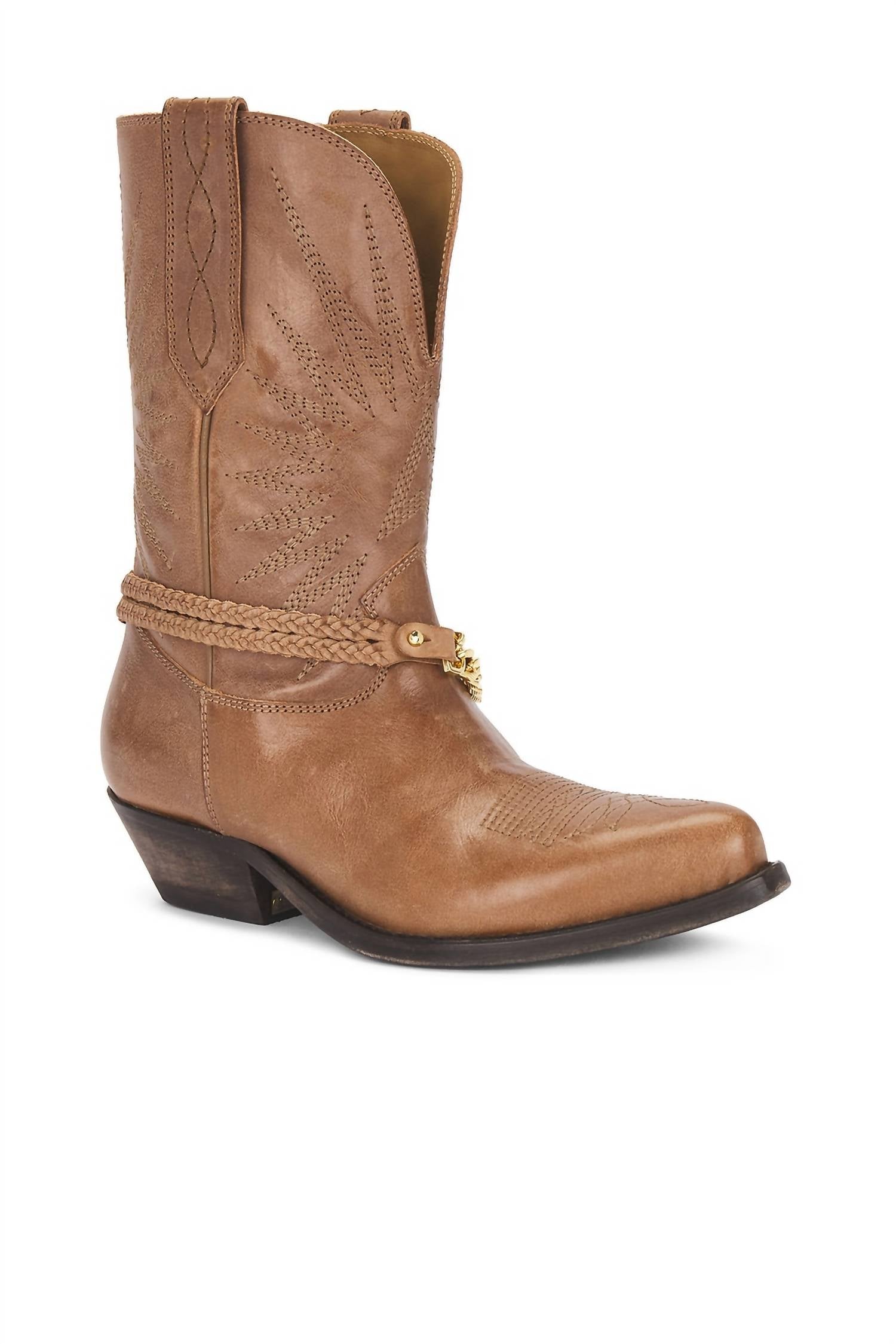 Golden Goose - Women's Wish Star Boots With Braided Belt And Chain