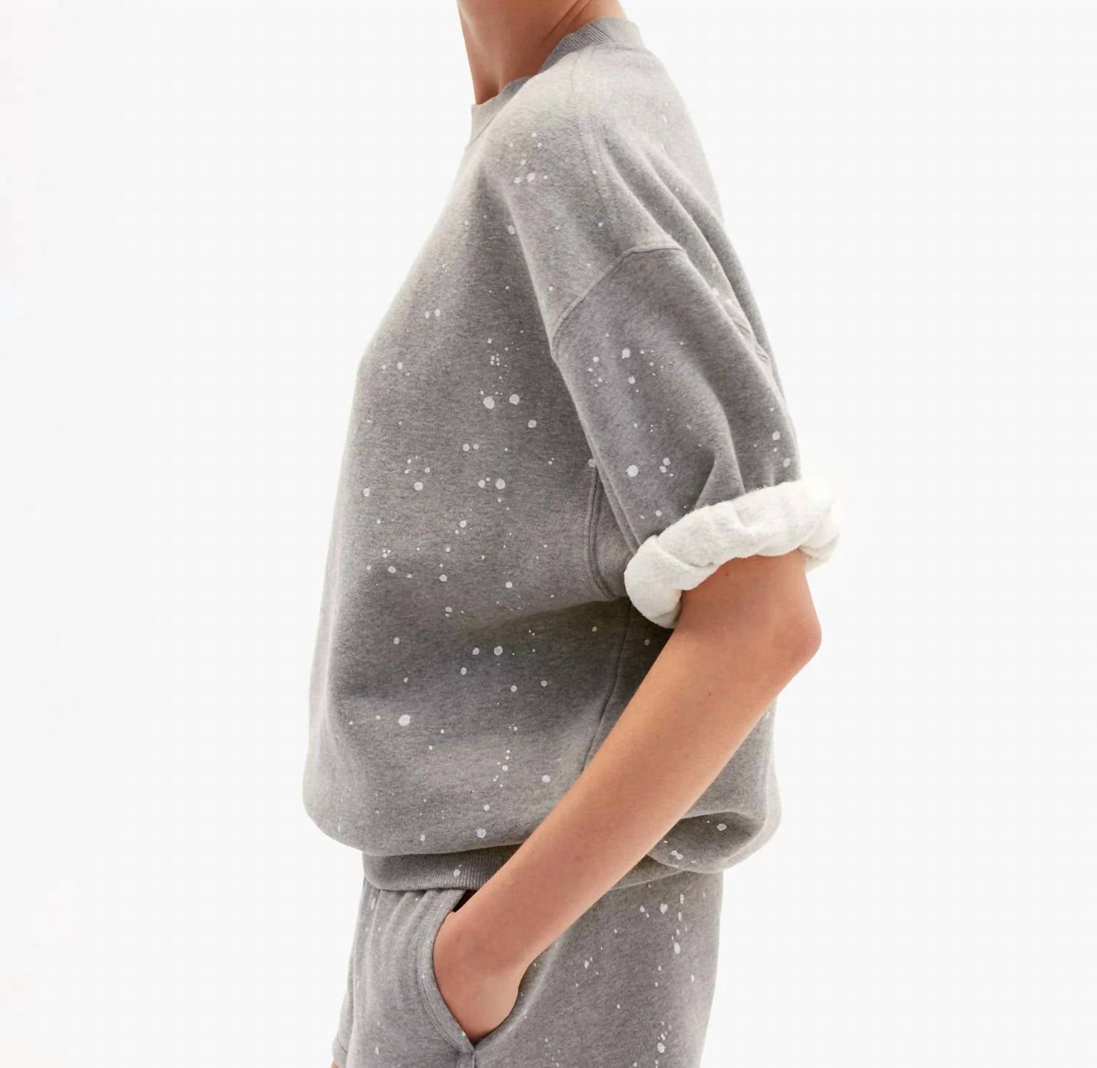Clare V. - Short Sleeve Oversized Sweatshirt