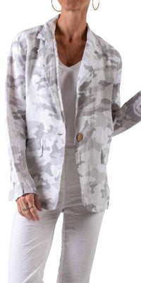 Gigi Moda - Sabrina Camo Linen Blazer