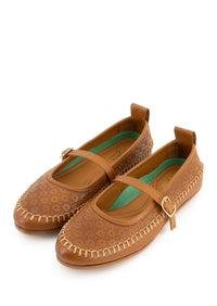 Andrea Women's Mary Jane Flat Shoes in honey - women's flats - view 4