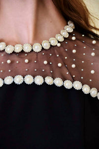 Fore Collection - Contrast Pearl Tulle Dress