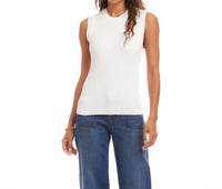 Karen Kane Ribbed Sweater Tank - Petite in off white - women's tank top