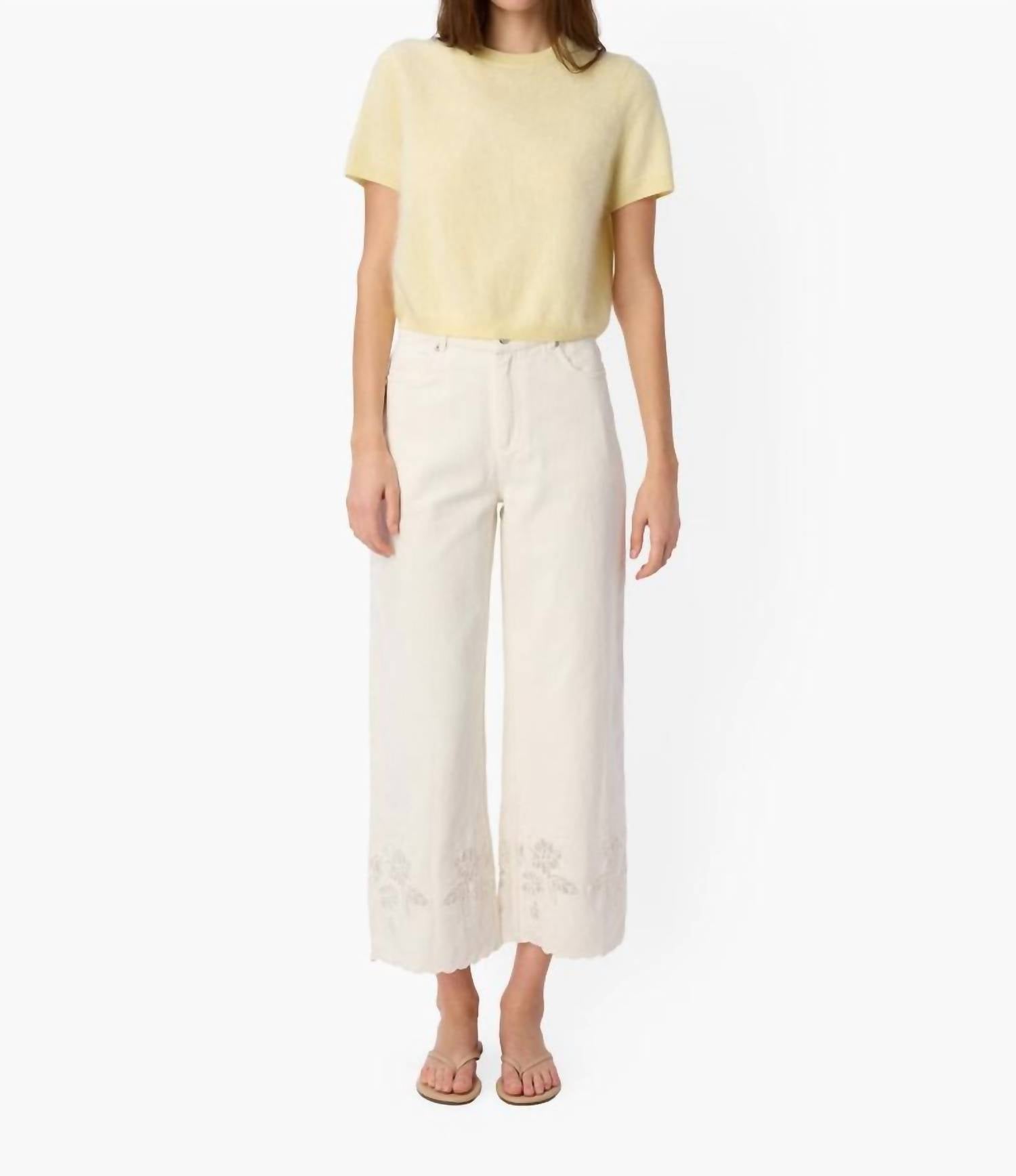 Cami NYC Eugeney Cashmere Top in custard - women's t-shirt - view 4