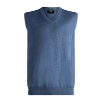 Viyella - Men's Extra Fine Zegna Baruffa Merino Wool V Neck Sweater Vest