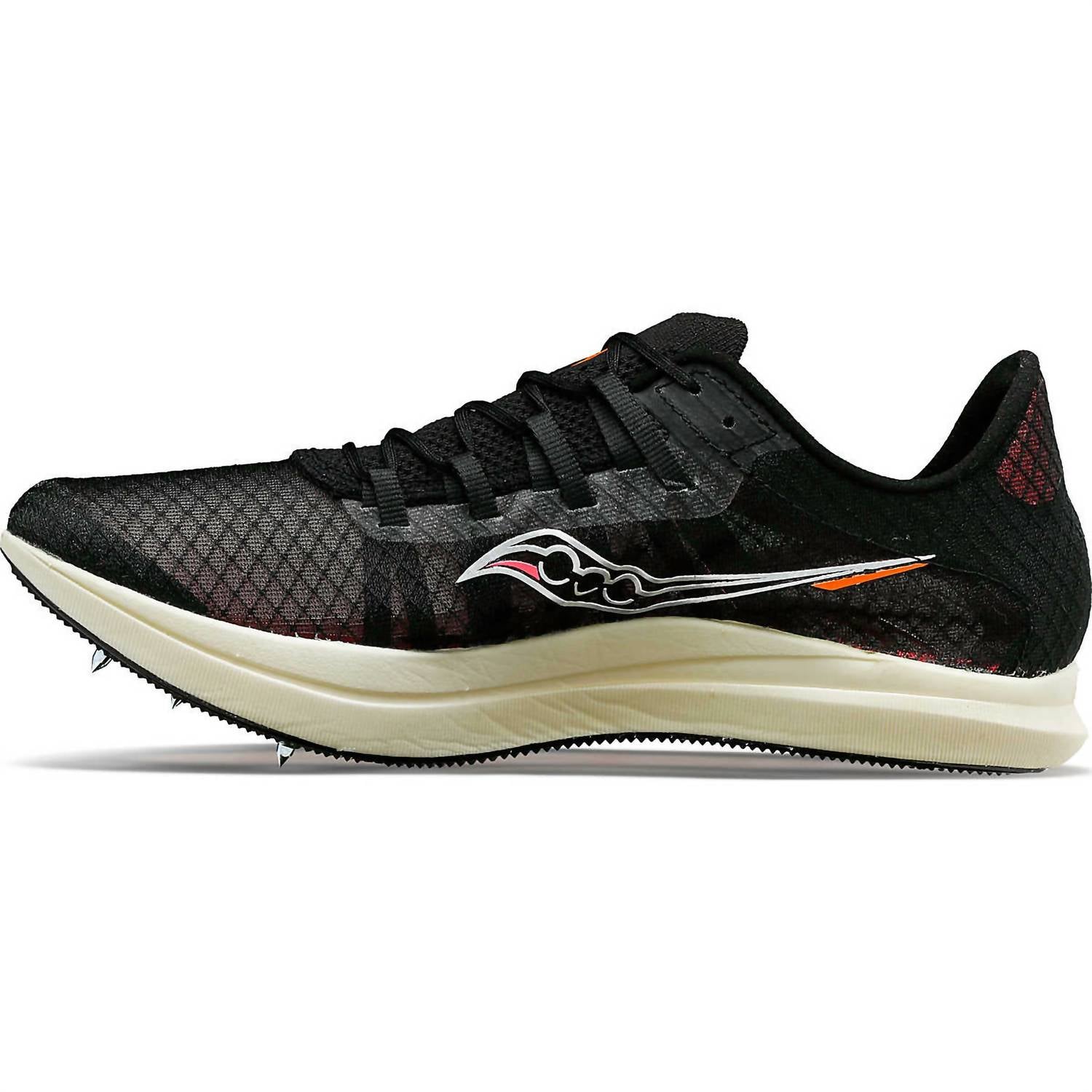 SAUCONY Men's Terminal Vt Spike Shoes in black vizi - men's shoe - alternate view