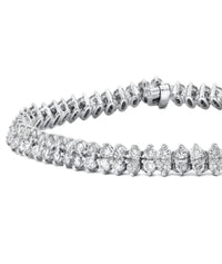 Diana M Jewels - Two Row Tennis 5.00 Cts Diamond Bracelet