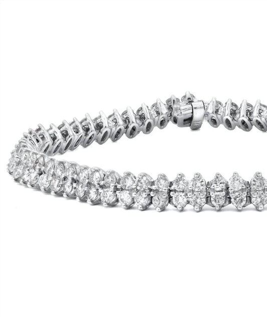 Diana M Jewels - Two Row Tennis 5.00 Cts Diamond Bracelet