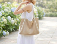 Anna-Kaci - Women's Desert Dunes Woven Tote Bag