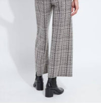 Lysse Erin High Waist Wide Leg Pant in lush tweed - women's pants - detail view