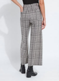 Lysse Erin High Waist Wide Leg Pant in lush tweed - women's pants - alternate view