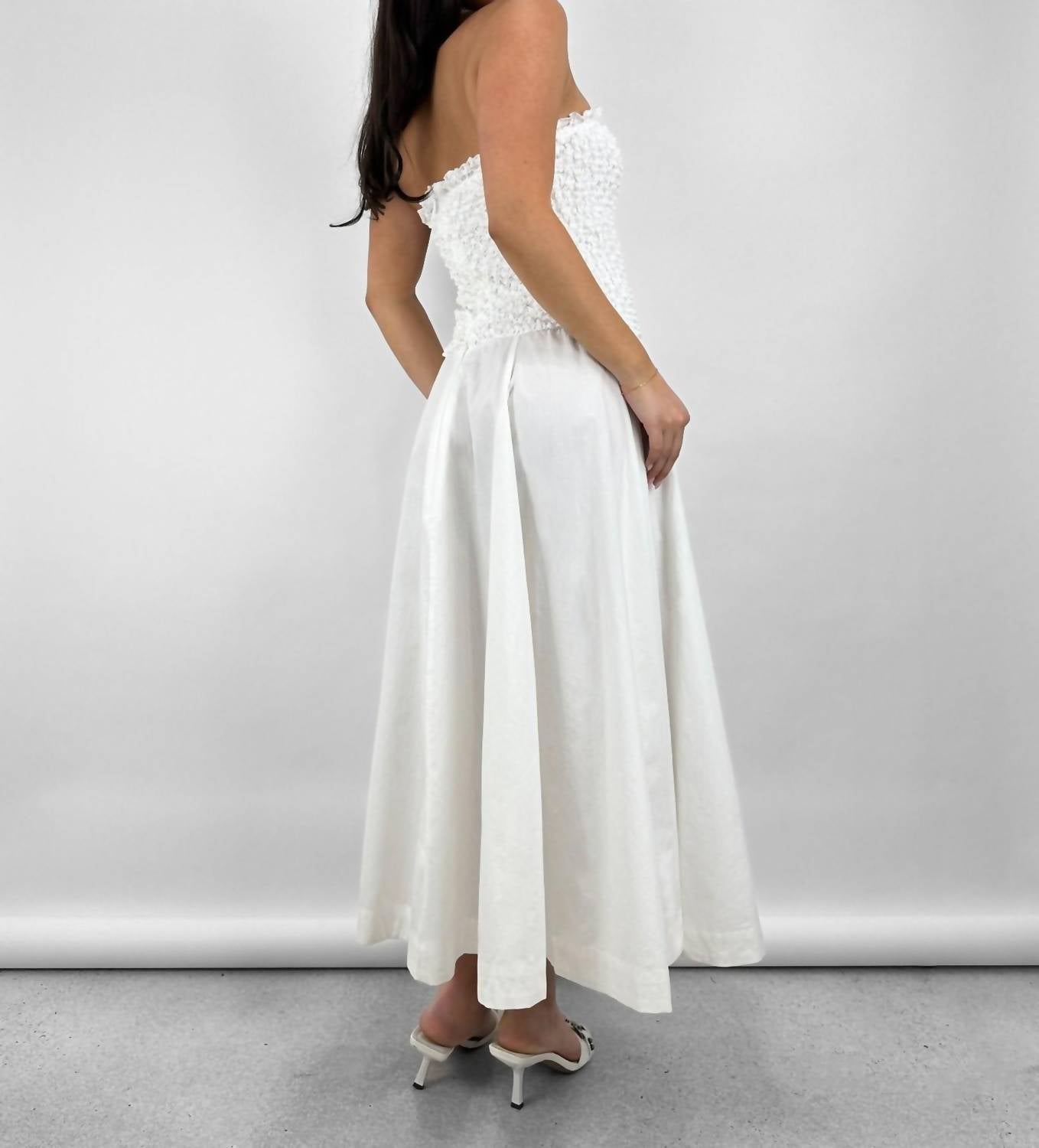 Rare London - Drop Waist Textured Tube Dress