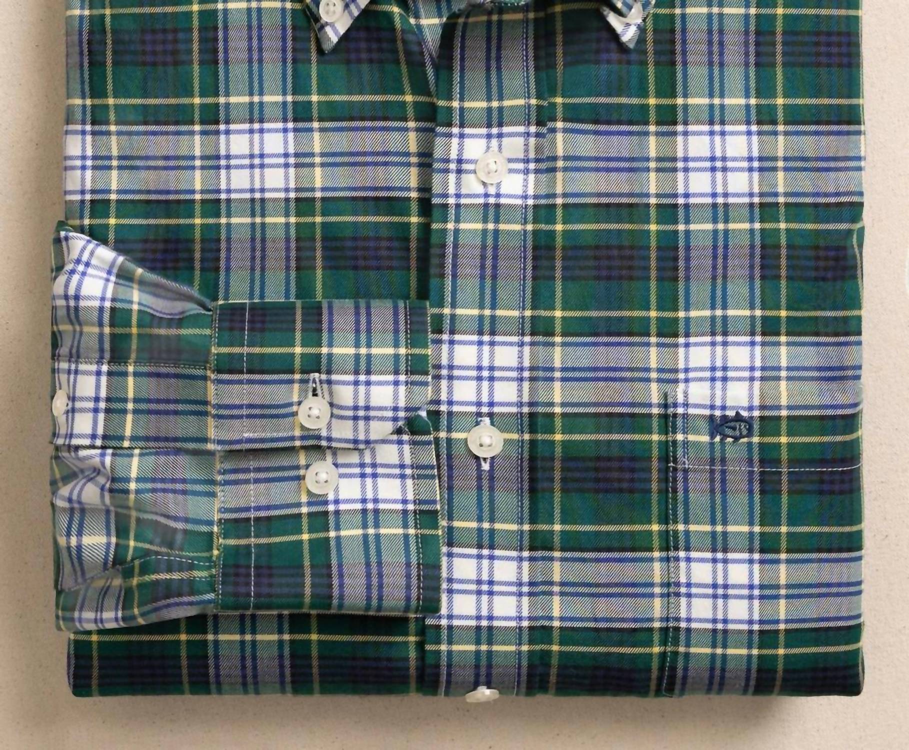 SOUTHERN TIDE Gordon Tartan Skipjack Sport Shirt in salt meadow 1 - men's shirt - view 6