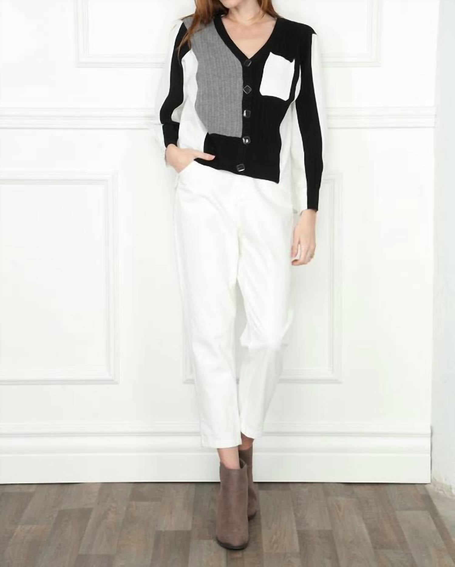 MIX MEDIA SHIRT CARDIGAN