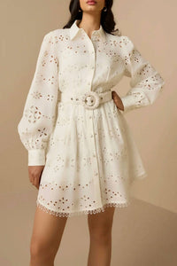 Hemant & Nandita - Eyelet Mini Dress